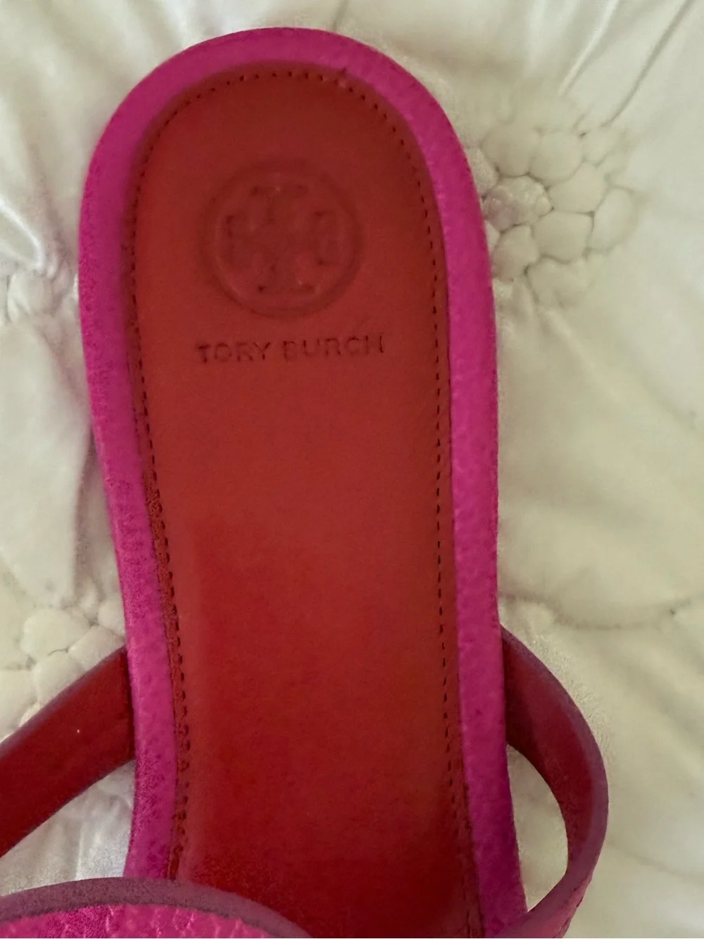 Tory Burch Pink Miller Leather Sandals - Picture 3 of 6